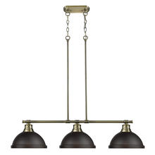  3602-3LP AB-RBZ - 3 Light Linear Pendant